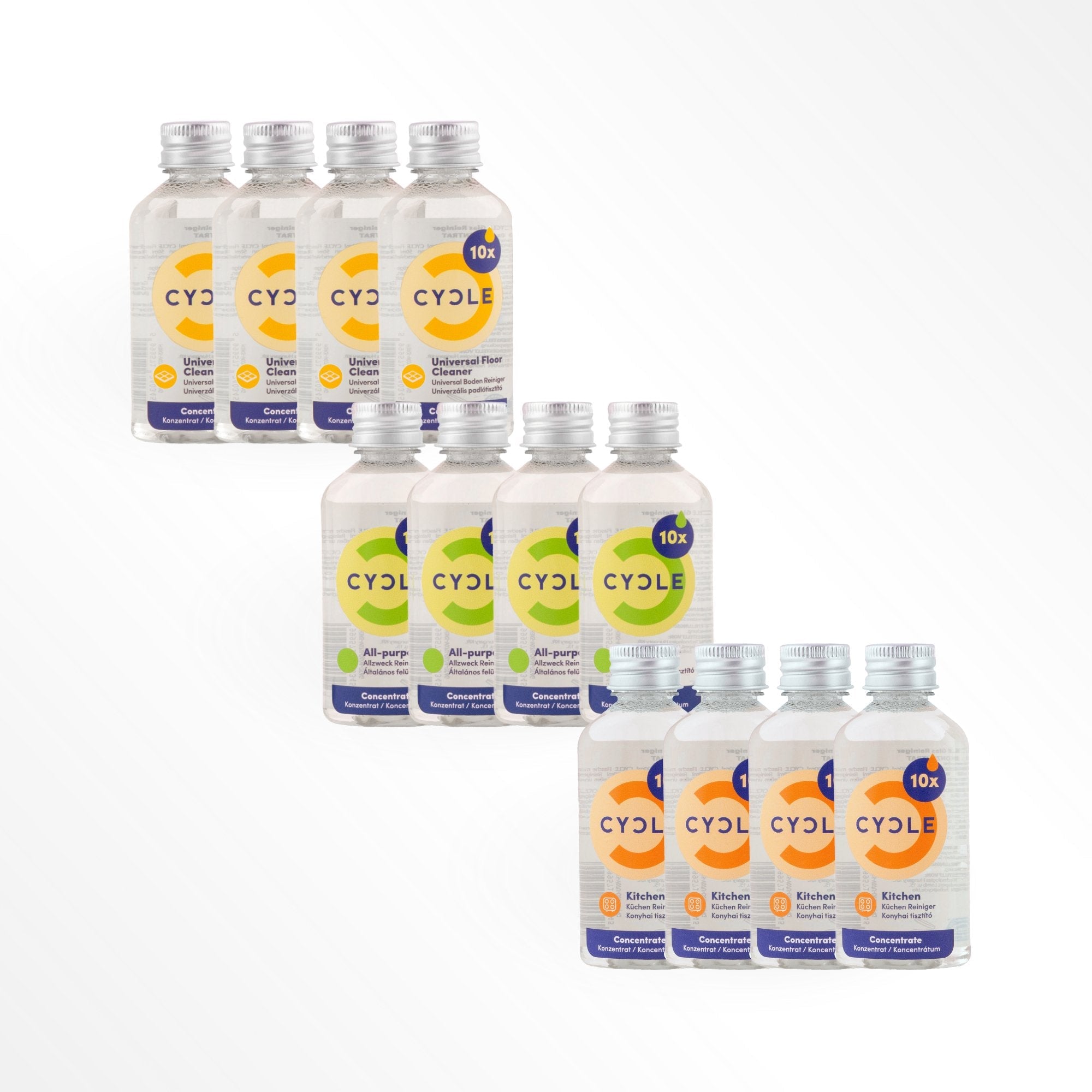 4x Home Refill Pack - CYCLE eco-friendly cleaners